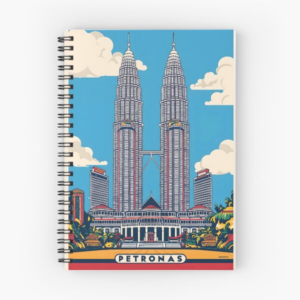 Item preview, Petronas Twin Towers Malaysia Vintage Travel Tourism designed and sold by TravelersGems.
