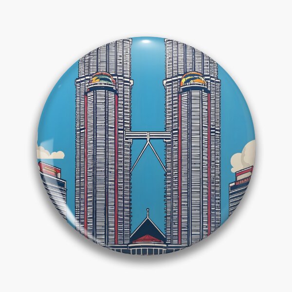 Item preview, Petronas Twin Towers Malaysia Vintage Travel Tourism designed and sold by TravelersGems.