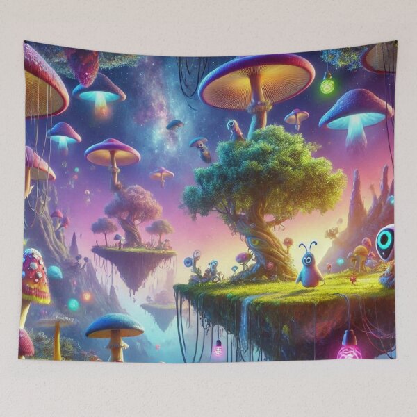 Item preview, Alien Dimension Mythological Mushroom Forest designed and sold by WyckedLynn.