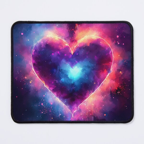 Item preview, A large neon heart with vibrant colors on a dark background designed and sold by homydesign.