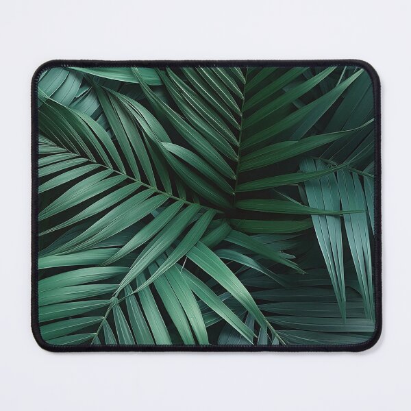 Item preview, Lush, overlapping palm leaves in varying shades of green create a tropical vibe designed and sold by homydesign.