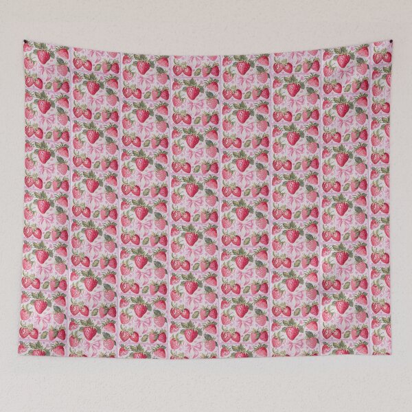 Item preview, Cute Cottagecore Strawberry Pattern  designed and sold by cottagecorococo.