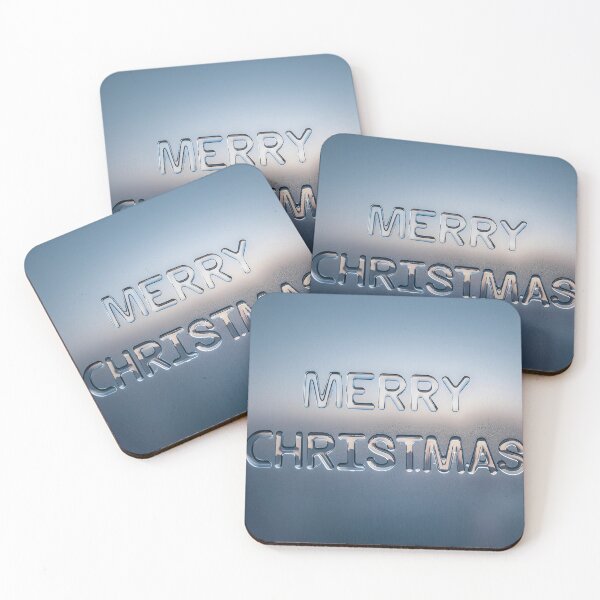 Item preview, The words "Merry Christmas" are embossed on a frosted glass surface designed and sold by homydesign.