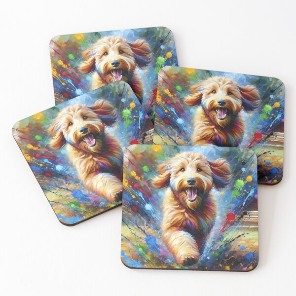 Item preview, Australian Labradoodle Dog Acrylic Print Pet Portrait Pet Lovers designed and sold by Puppy Puzzles Plus.