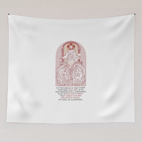 Item preview, United to Christ | Eucharist | Quote of Cyril of Alexandria designed and sold by EkromDesigns.