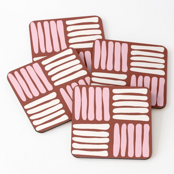 Item preview, Pink, White and Red Criss Cross Pattern designed and sold by madewithlaura.
