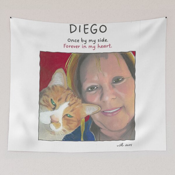 Item preview, Diego Pet Memorial designed and sold by RuthyBallard.