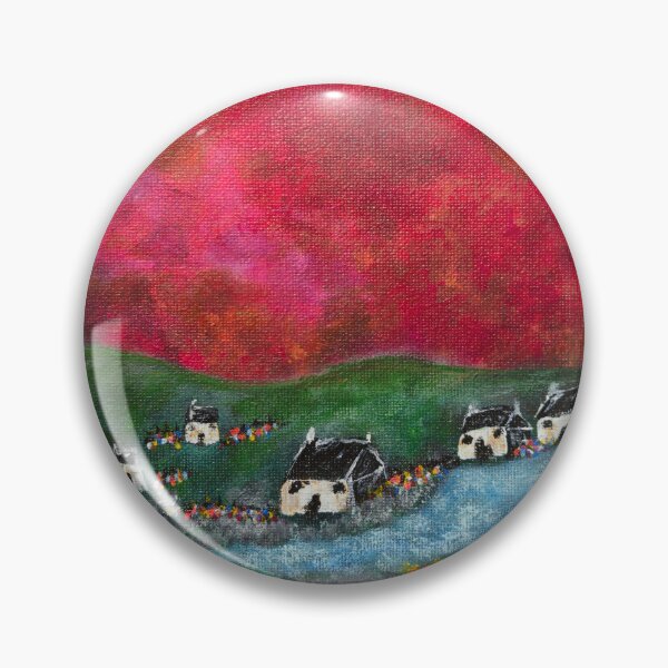 Item preview, Village on the river bank designed and sold by Bold Colour Art.