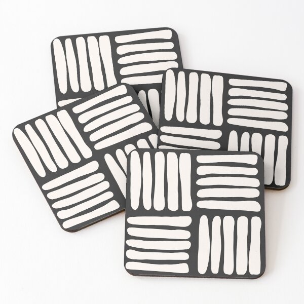 Item preview, White and Black Criss Cross Pattern designed and sold by madewithlaura.