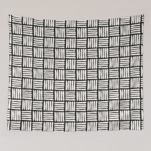 Item preview, White and Black Criss Cross Pattern designed and sold by madewithlaura.