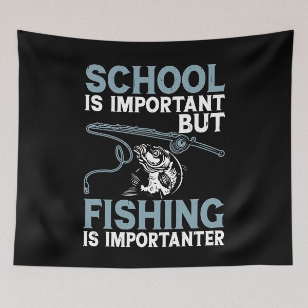 Item preview, Education is Important But Fishing Is Importanter - Vintage Sunset Fishing Lovers  designed and sold by Smix Pixels.