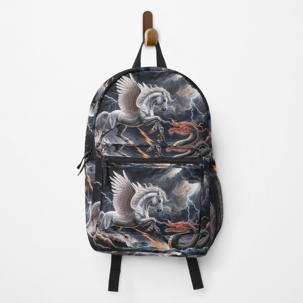 Item preview, Greek Style Pegasus Fighting Chinese Dragon designed and sold by Skye Ryan-Evans.