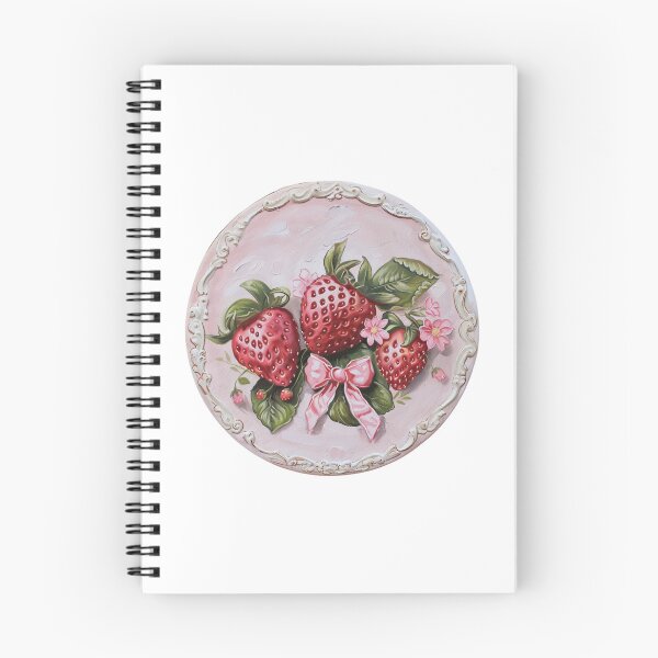 Item preview, cute cottagecore whimsical strawberry pattern designed and sold by cottagecorococo.