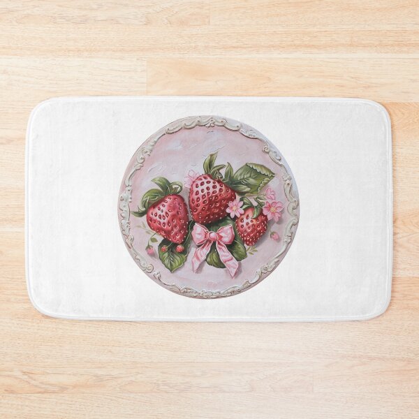 Item preview, cute cottagecore whimsical strawberry pattern designed and sold by cottagecorococo.