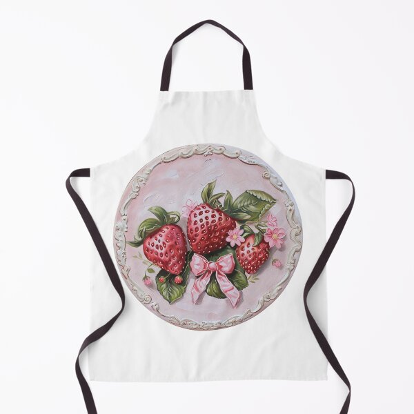 Item preview, cute cottagecore whimsical strawberry pattern designed and sold by cottagecorococo.