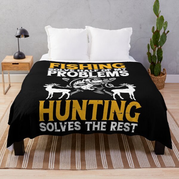 Item preview, Fishing Solve Half Of My Problems Hunting Solves The Rest- Fishing And Hunting Lovers designed and sold by Smix Pixels.