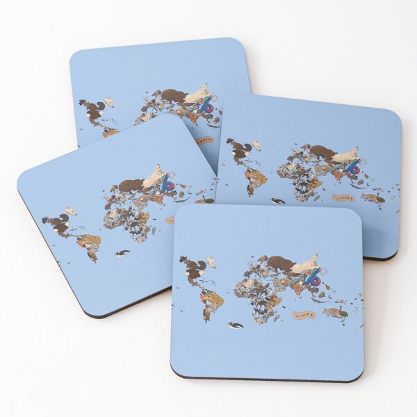 Item preview, Map of the world’s national animals designed and sold by Ibis-Wolfie.