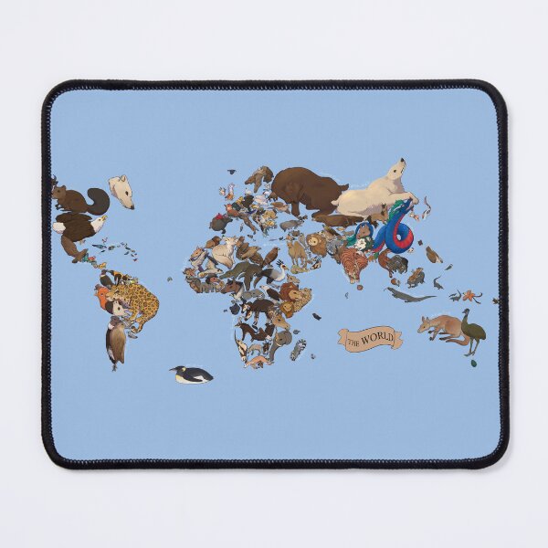 Item preview, Map of the world’s national animals designed and sold by Ibis-Wolfie.