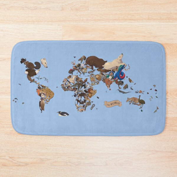 Item preview, Map of the world’s national animals designed and sold by Ibis-Wolfie.