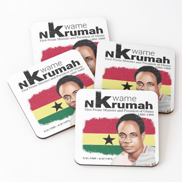 Item preview, Kwame Nkrumah with Flag of Ghana designed and sold by Alpha Brolic.