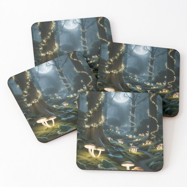 Item preview, Mystical Moonlit Forest in Night  designed and sold by ElmoCreates.