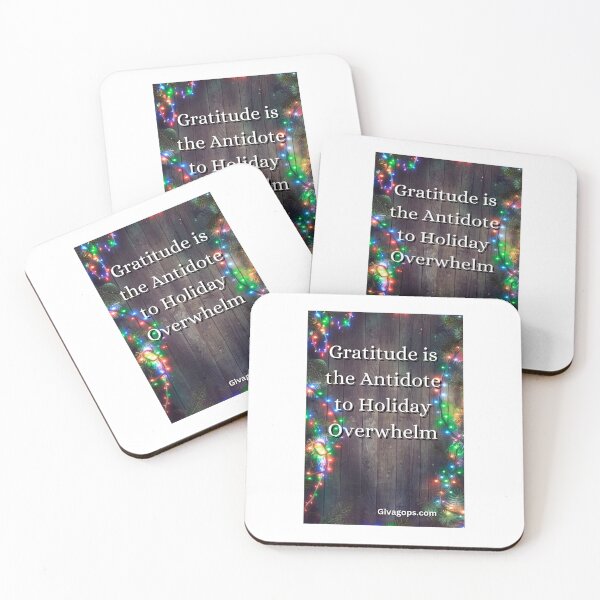Item preview, "Gratitude is the antidote to holiday overwhelm." designed and sold by CUTESTUFFnow.