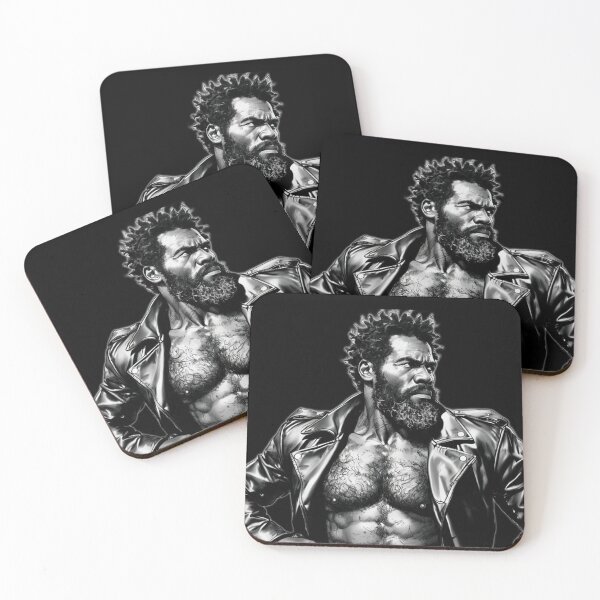 Item preview, Marlon Rando Black Leather Biker Bear Gay Comic Series Raw Leder Pride Graphic Design designed and sold by ItsAKinkThing.