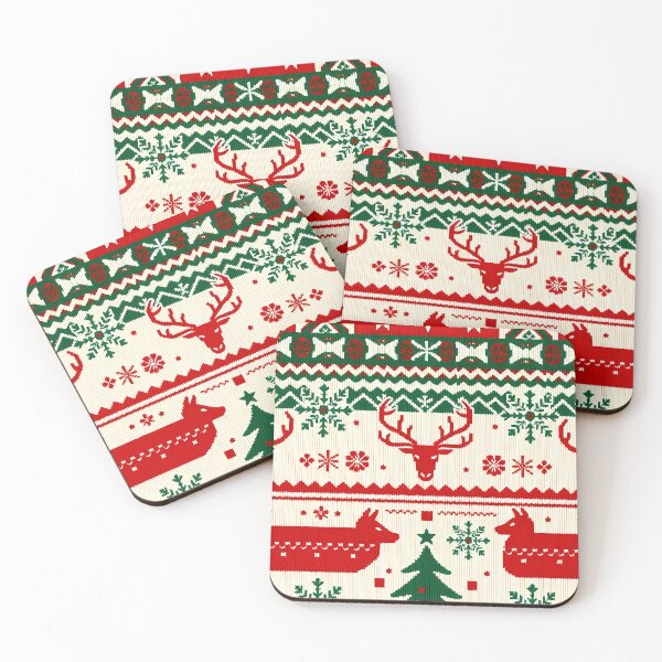 Item preview, Traditional Nordic Knit Pattern: Reindeer, Snowflakes, and Pine Trees designed and sold by Pickmash.