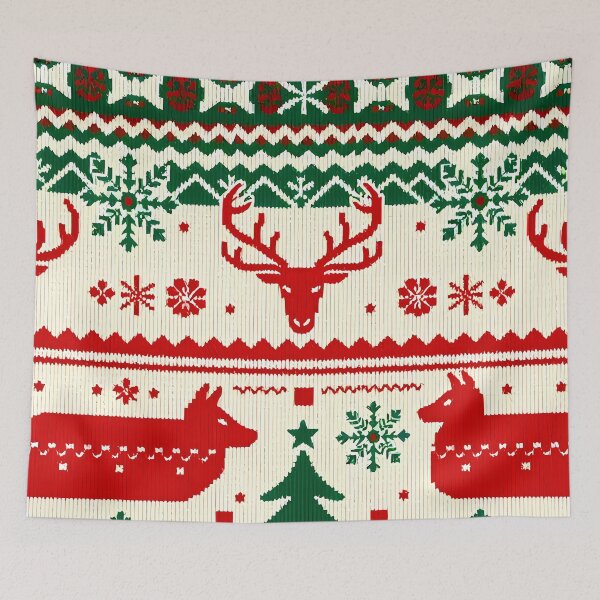 Item preview, Traditional Nordic Knit Pattern: Reindeer, Snowflakes, and Pine Trees designed and sold by Pickmash.