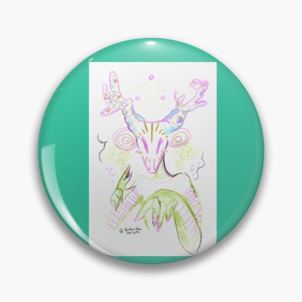 Item preview, Spirit the Wendingo - Original Character UV Reactive Cute Kawaii Surreal Pastel Popart Cryptid Creature designed and sold by RainbowDoveShop.