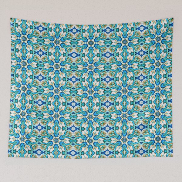 Item preview, Bright Blue, Green, Orange & White Pattern designed and sold by PlatypusDesign.