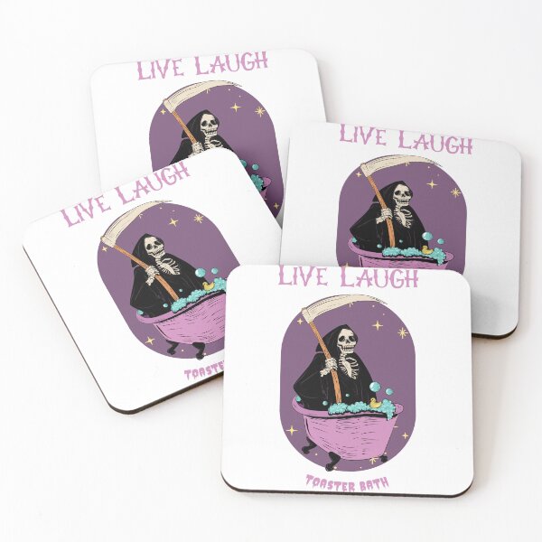 Item preview, Live Laugh Toaster Bath t-shirt Macabre designed and sold by tattookaz.