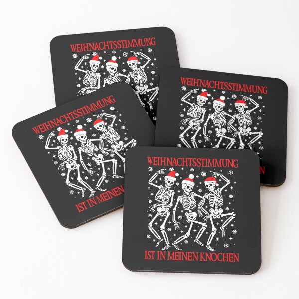 Item preview, Funny Christmas Dancing Skeletons German Christmas Spirit Goth Xmas Holiday Matching  designed and sold by Bad Kitty Designz.