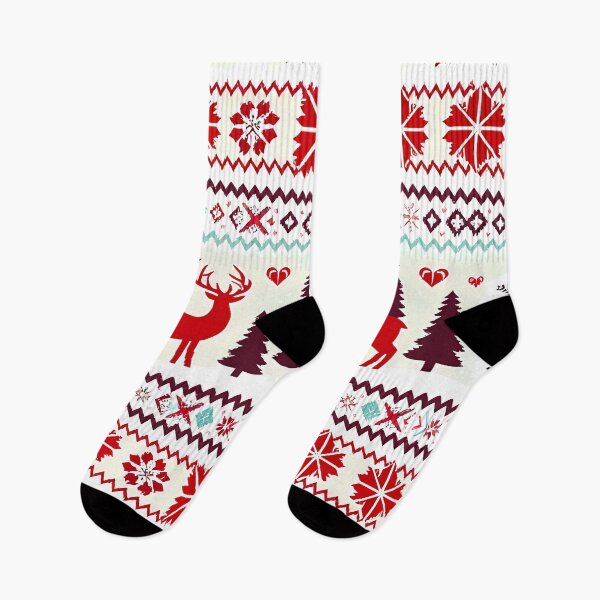Item preview, Nordic Christmas Pattern with Reindeer and Snowflakes designed and sold by Pickmash.
