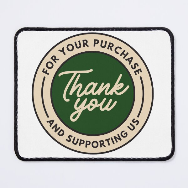 Item preview, Beige and Green Circle Thank you Sticker designed and sold by WaterfowlArt.