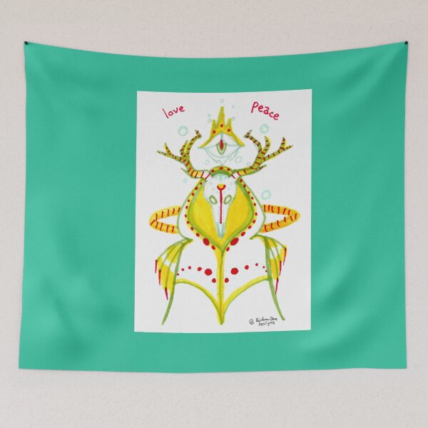 Item preview, Traglafadar the Wendingo of Love and Peace - Original Character UV Reactive Regal Mage Surreal Pastel Popart Cryptid Creature designed and sold by RainbowDoveShop.