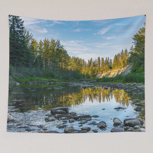 Item preview, Peaceful Alberta River and Forest Landscape designed and sold by Amy Mitchell.