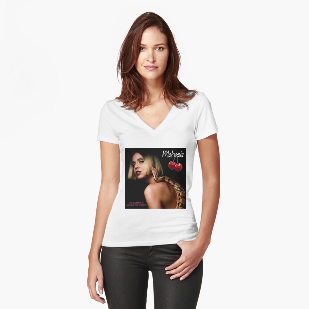 Item preview, Fitted V-Neck T-Shirt designed and sold by burbankmisfits.
