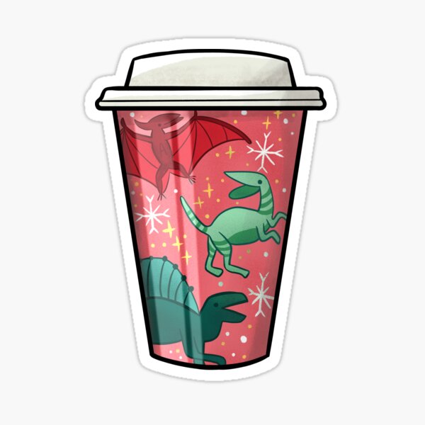 Dinosaures - Breuvage chaud festif Sticker
