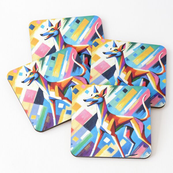 Item preview, Bright Azawakh in Colorful Abstract Landscape designed and sold by ChrisButler.