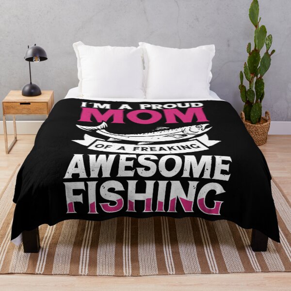 Item preview, I'M A Proud Mom Of Freaking Awesome Fishing - Fishing And Nature Lovers  designed and sold by Smix Pixels.