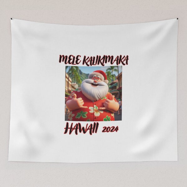 Item preview, Mele Kalikimaka Fat Santa Shaka Sign designed and sold by HumorMe808.