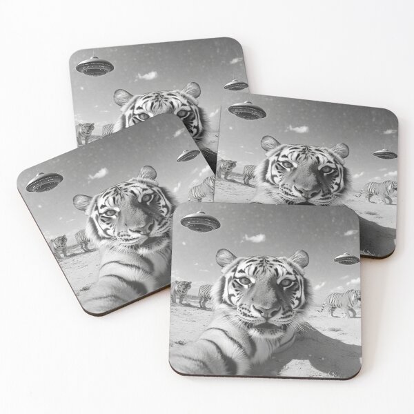 Item preview, Funny Tiger Ufo Selfie designed and sold by nikikeypod.