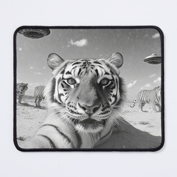 Item preview, Funny Tiger Ufo Selfie designed and sold by nikikeypod.