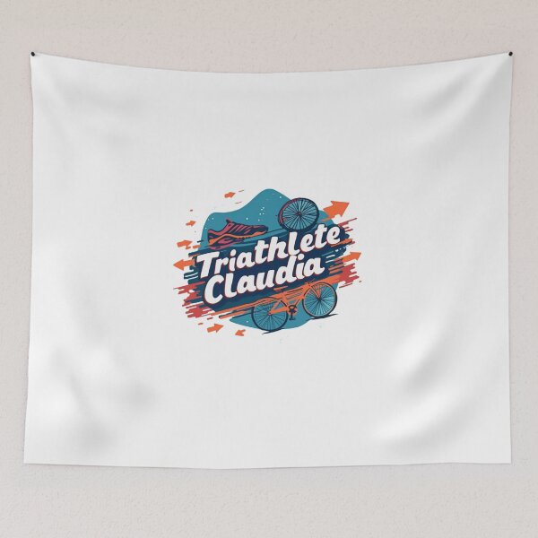 Item preview, Dynamic Triathlete Claudia - Swim, Bike, Run designed and sold by Triathlongram.