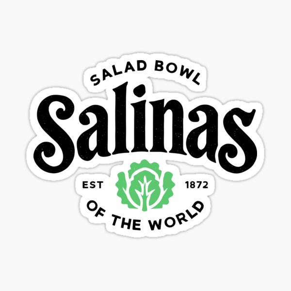 Item preview, SALINAS CALIFORNIA - Lettuce - Classic Old English Letters designed and sold by unconformed.