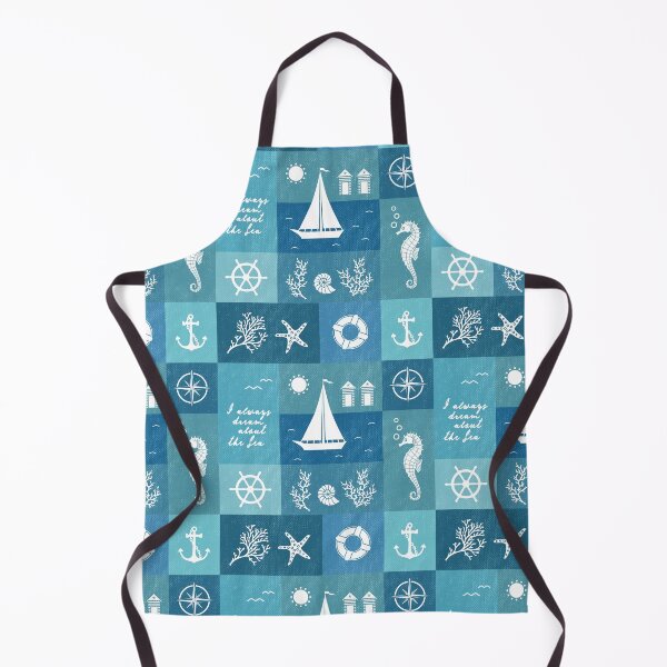 Item preview, Teal Blue Nautical Patterns designed and sold by darkskydelights.