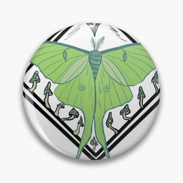 Item preview, Luna Moth and Mushrooms designed and sold by TeahArts.