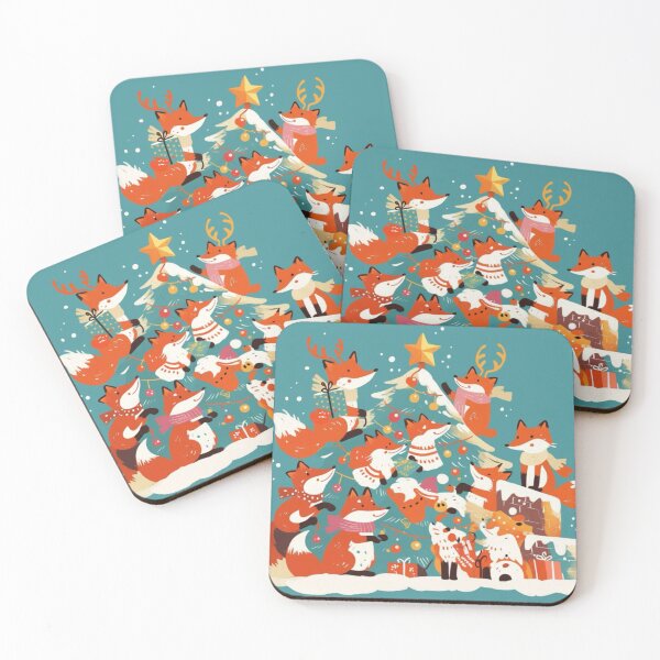 Item preview, Christmas Fox Family designed and sold by EpicFoxArt.
