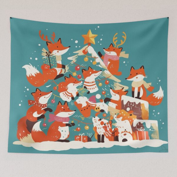 Item preview, Christmas Fox Family designed and sold by EpicFoxArt.